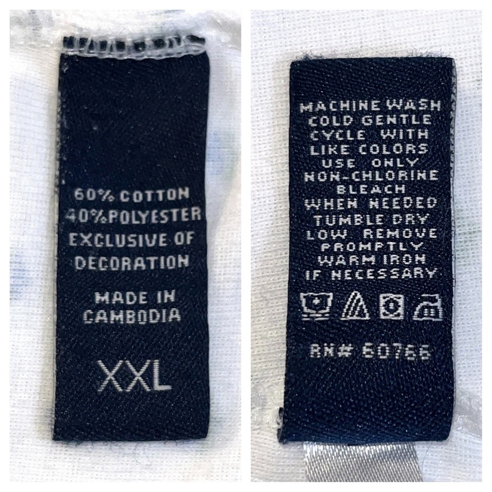 Chaps pajama set, white w/tiny blue flowers, cotton blend knit, feminine & cozy - Picture 16 of 16